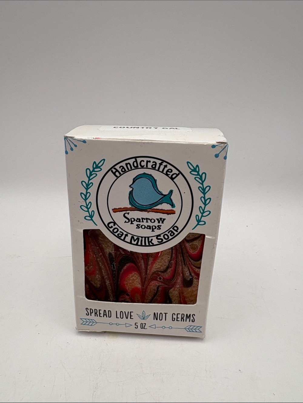 sparrow Goat Milk Hand Soap — Red, Gold, Black Swirl